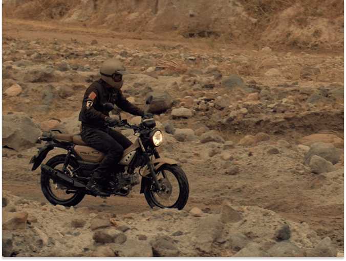 motorcycling in terrain