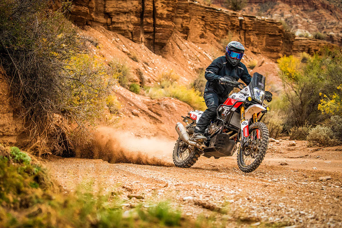 riding on a dry terrain